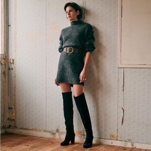 NWT Sezane Emilia Thigh High Suede Boots